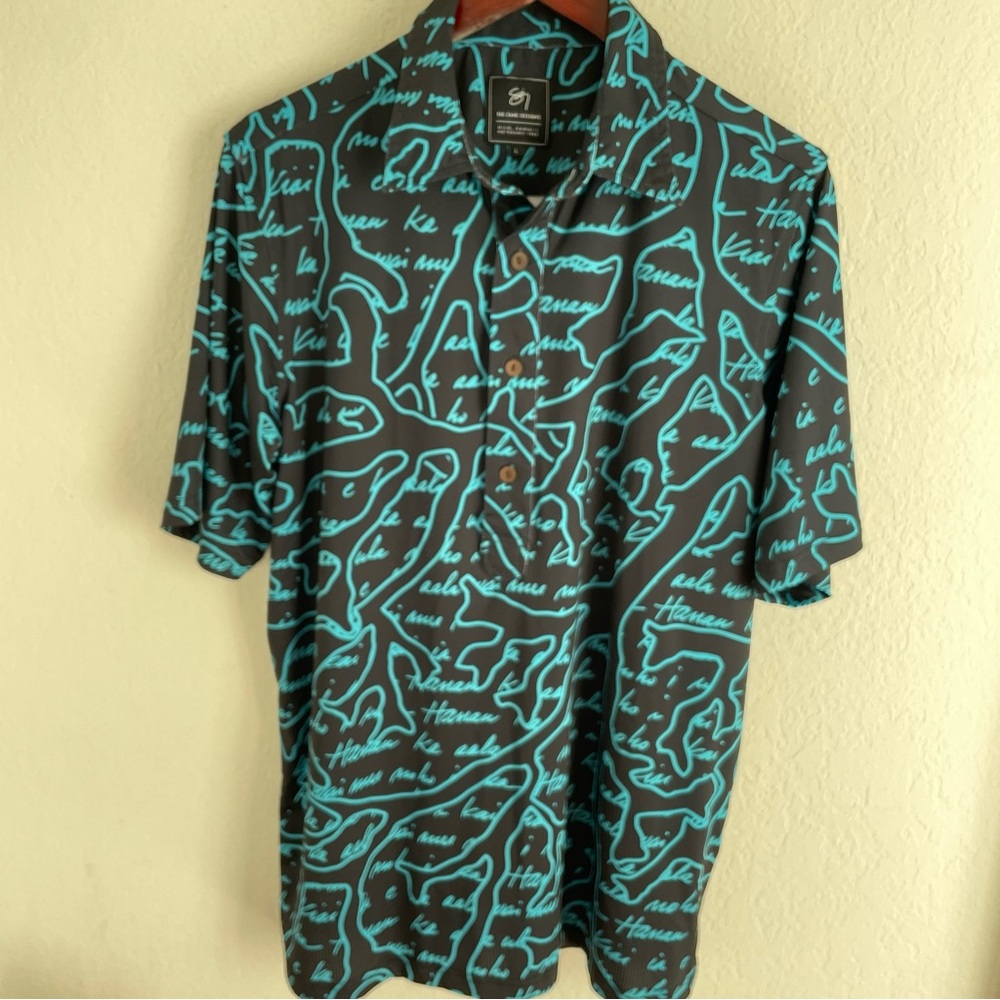 Sig Zane Ola ʻAʻalaʻula Yuen Aloha Shirt- Charcoal
